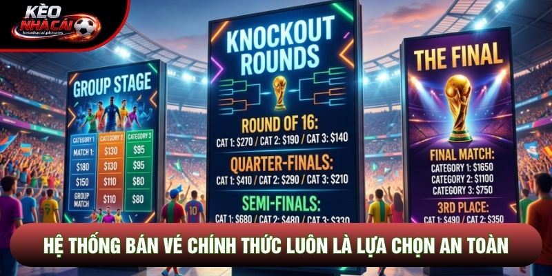 Hệ thống bán vé chính thức luôn là lựa chọn an toàn Hệ thống bán vé chính thức luôn là lựa chọn an toàn
